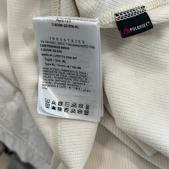 Moncler Grenoble Cream Half-zip Polartec  Sweatshirt in men’s XL - Picture 10 of 10